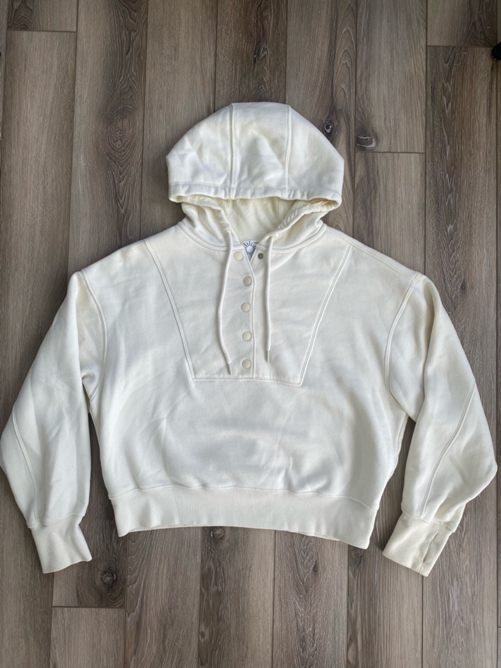 Offline by Aerie Cloud Fleece Quarter Snap Baby Yellow Women’s Hoodie Size XS